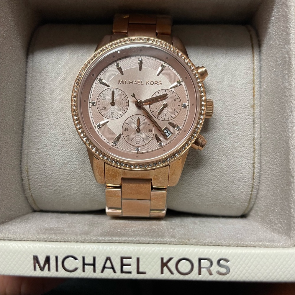 Michael Kors Blush Gold Chronograph Watch